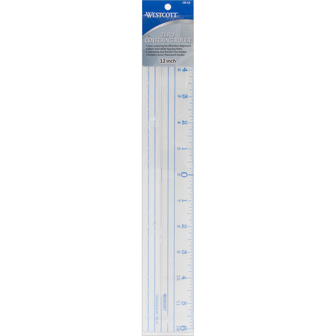 Westcott - 12" Zero Centering Ruler