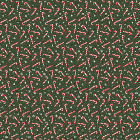 Simple Stories - 12"x 12" Peppermint Dreams (Mistletoe & Holly) Double-Sided Paper