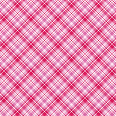 12'x 12" Valentine Plaid/Stripe (2a&b) Double-Sided Paper