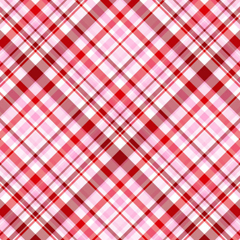 12'x 12" Valentine Plaid/Stripe (5a&b) Double-Sided Paper