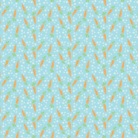 12'x 12" Easter - Carrot & Stripe Double-Sided Paper