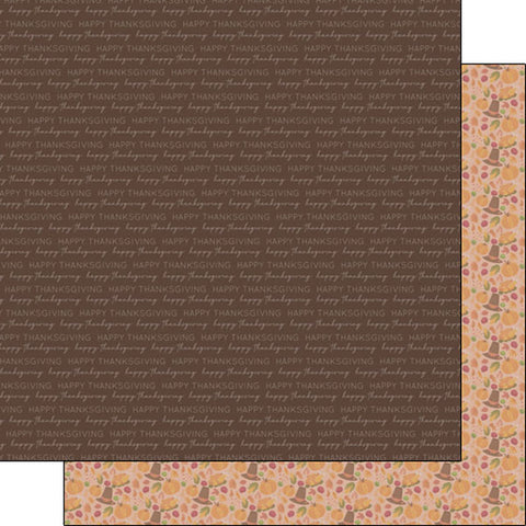 12"x 12" Happy Thanksgiving Pride Double-Sided Paper