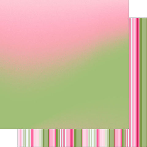 12"x 12" Pink & Green Paper (Double-Sided)