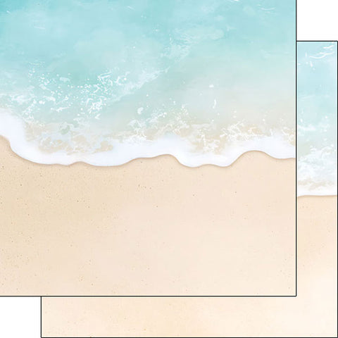 12"x 12" Beach Waves Double-Sided Paper