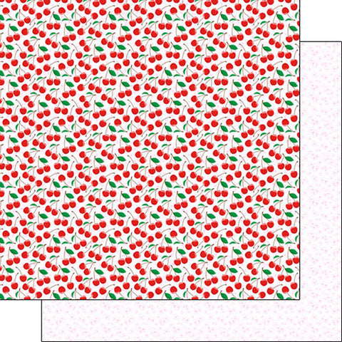 12"x 12" Cherries & Blossoms Double-Sided Paper