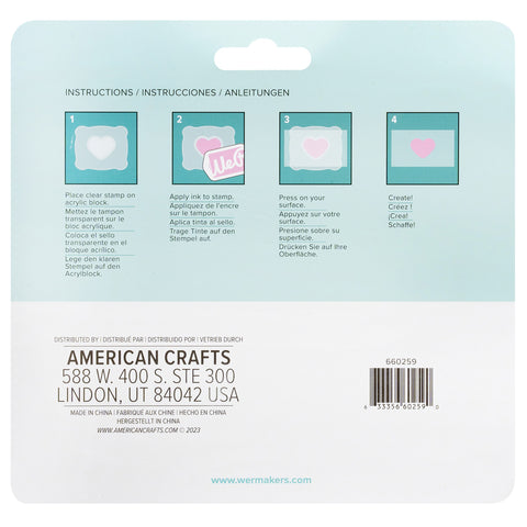 We R Acrylic Block Stamping Set (3/Pkg)
