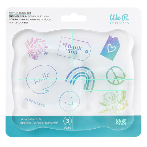 We R Acrylic Block Stamping Set (3/Pkg)