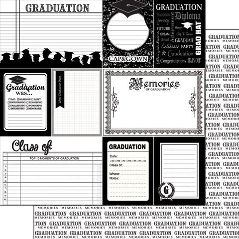 12"x 12" Graduation Memories/Journal Double-Sided Paper