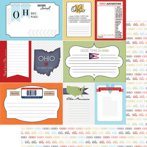 12"x 12" Ohio Travel Journaling Pages (Double-sided)