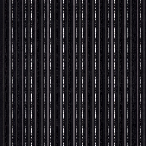 12'x 12" Happy Birthday Black Stripe & Flowers Double-Sided Paper