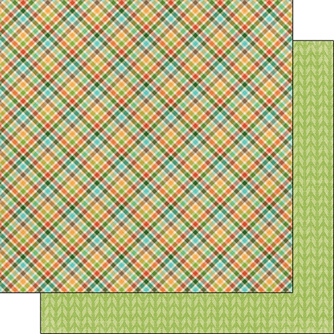 12'x 12" Outdoor Adventre Plaid Double Sided Paper