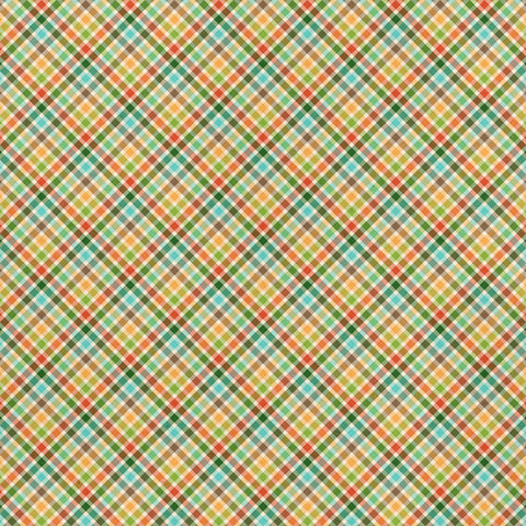 12'x 12" Outdoor Adventre Plaid Double Sided Paper