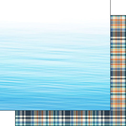 12"x 12" Paddle Board Adventure & Plaid Double-Sided Paper