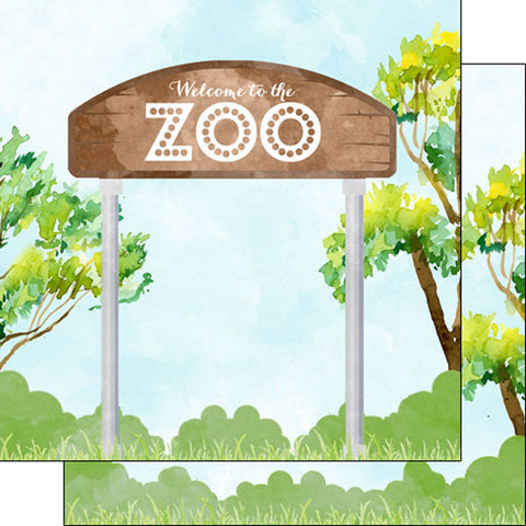 12"x 12" Welcome to the Zoo Paper (Double-sided)