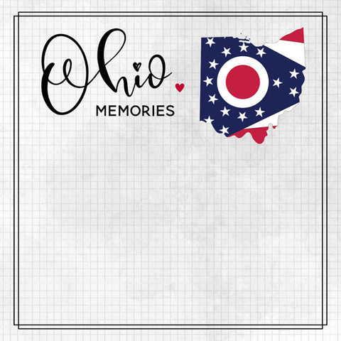 12"x 12" Ohio Adventure Flag Double-sided Paper