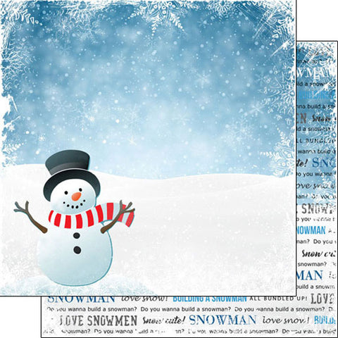 12"x 12" Snowman Winter Adventure Double-Sided Paper