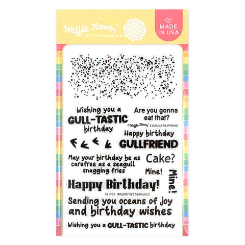 Waffle Flower - Inquisitive Seagulls Stamp Set