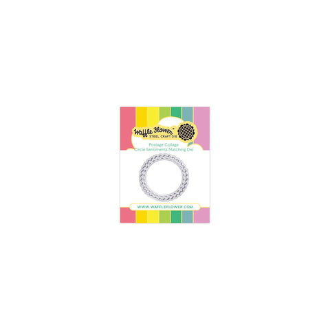 Waffle Flower - Postage Collage Circle Sentiments Stamp Set
