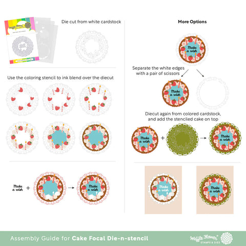 Waffle Flower - Cake Focal Die -n- Stencil