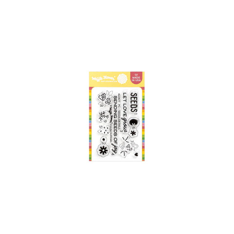 Waffle Flower - Postage Collage Seeds Details Stamp Set