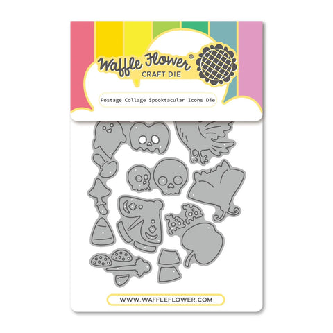 Waffle Flower - Postage Collage Spooktacular Icons Dies