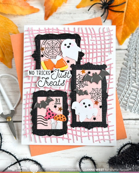 Waffle Flower - Postage Collage Spooktacular Icons Dies