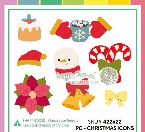 Waffle Flower - Postage Collage Christmas Icons Dies