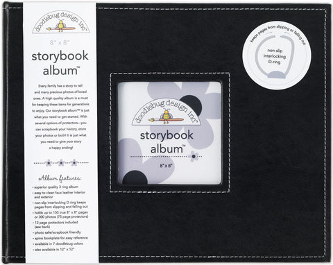 Doodlebug Storybook D-Ring Album 8"x 8" (Multiple Colors Available)