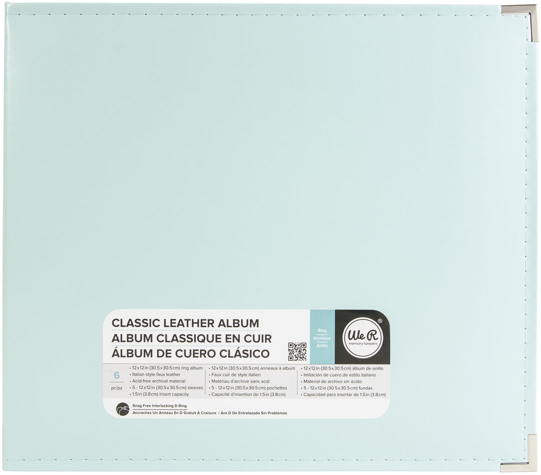 We R Memory Keepers 12"x 12" D-Ring Leather Album (Multiple Colors Ava