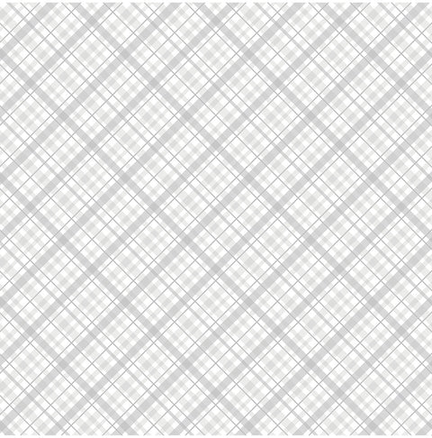 American Crafts (Core'dinations) 12"x 12" White Plaid Single-Sided Paper
