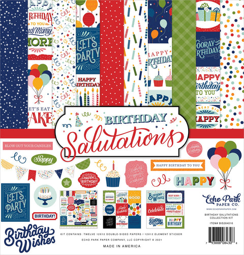 Echo Park - 12"x 12" Birthday Salutations Paper Pack