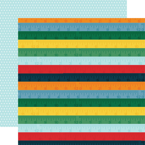 Echo Park 12"x 12" Ruler Rainbow Double-Sided Cardstock