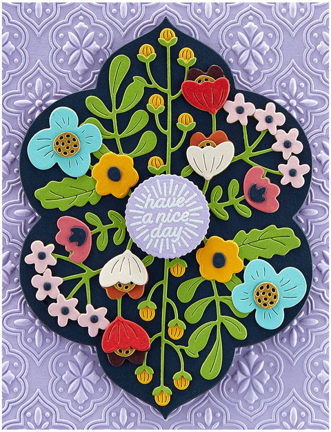 Spellbinders - Tile Reflections/Floral Reflections 3D Embossing Folder