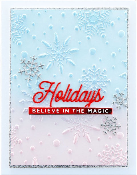 Spellbinders - Flurry of Snowflakes 3D Embossing Folder