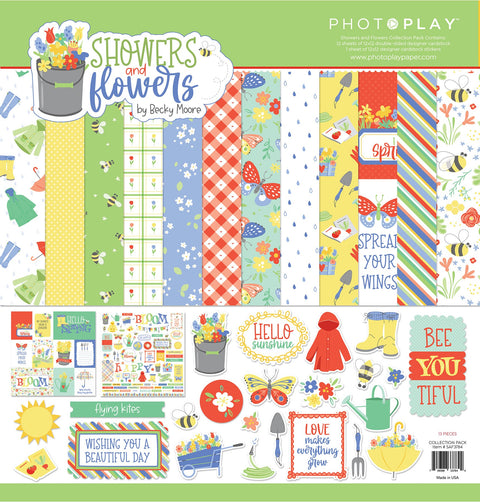 PhotoPlay - 12"x 12" Showers & Flowers Paper Pack