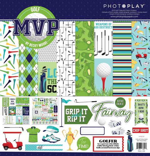 Photoplay 12"x 12" Golf MVP Paper Pack by Becky Moore