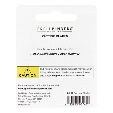 Spellbinders - Paper Trimmer Replacement Blades 2/Pkg (Non-returnable item, check paper trimmer carefully for correct blade replacement) (Copy)
