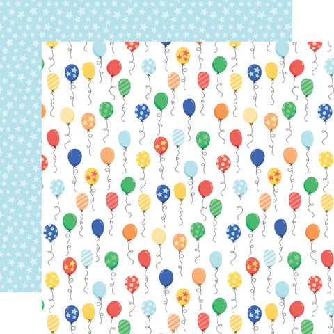 Echo Park 12"x 12" Make a Wish Birthday Boy (Party Time) Double-Sided Paper