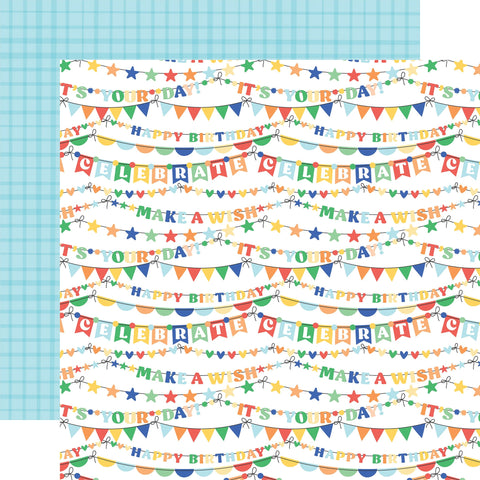 Echo Park 12"x 12" Make a Wish Birthday Boy (Make A Wish) Double-Sided Paper