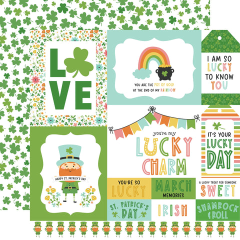 Echo Park 12"x 12" Happy St. Patrick's Day (Multi Journaling Cards) Double-Sided Paper