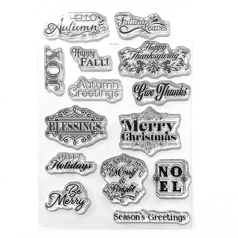 Elizabeth Craft - Seasonal Sentiments Stamp