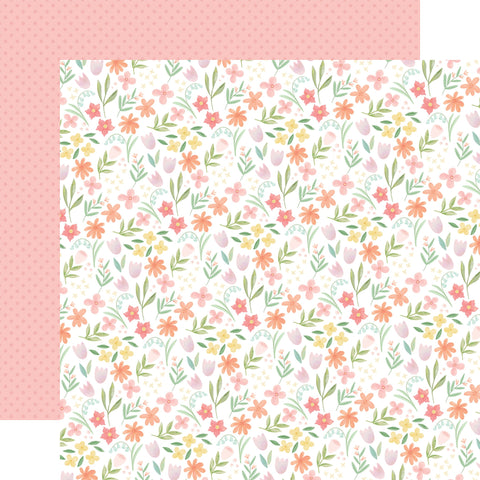 Carta Bella - 12'x 12" Easter Blooms (Here Comes Easter) Double-Sided Cardstock