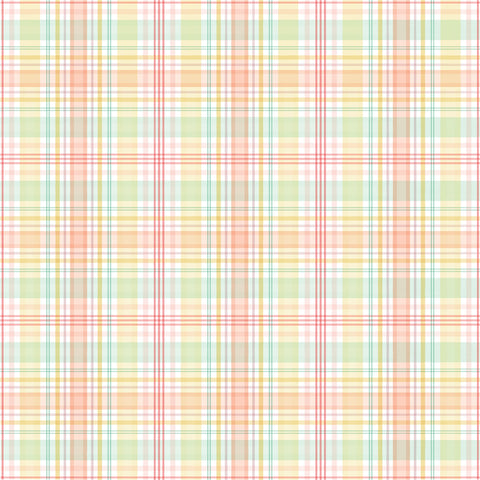 Carta Bella - 12'x 12" Pretty Plaid (Here Comes Easter) Double-Sided Cardstock