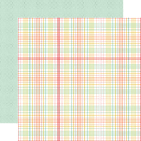 Carta Bella - 12'x 12" Pretty Plaid (Here Comes Easter) Double-Sided Cardstock