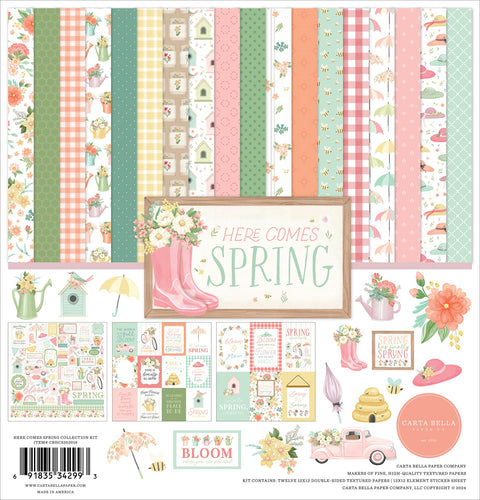 Carta Bella - 12'x 12" Here Comes Spring Paper Pack