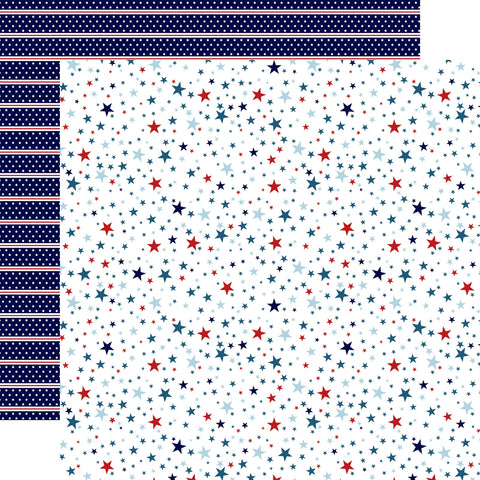 Echo Park 12"x 12" Spirited Stars (Stars and Stripes Forever) Double-Sided Paper