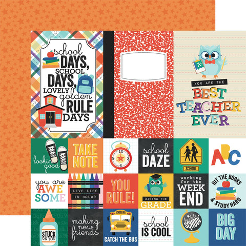 Echo Park 12"x 12" Multi Journaling Cards (Off to School) Double-Sided Paper