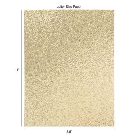 Harmony - 8.5"x 11" Gold Dust Glitter Cardstock  (85#/230gsm)