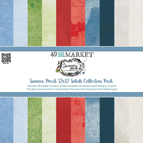 49 and Market - 12"x 12" Summer Porch Solids Collection Pack