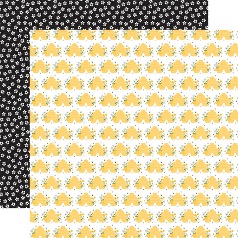 Echo Park 12"x 12" Sweet Honey Beehives (Happy As Can Bee Collection) Double-Sided Cardstock